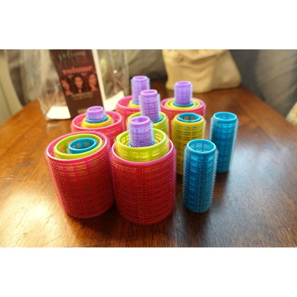 Conair‎ Self Grip Hair Rollers Set 28 Colorful Curls Volume Homemaker Retro